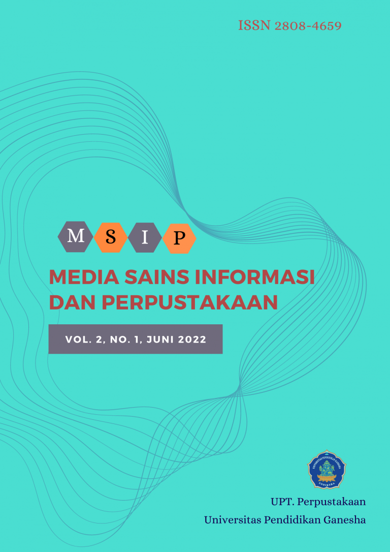 Media Sains Informasi Dan Perpustakaan Vol 2 No 1 2022 - Perpustakaan ...